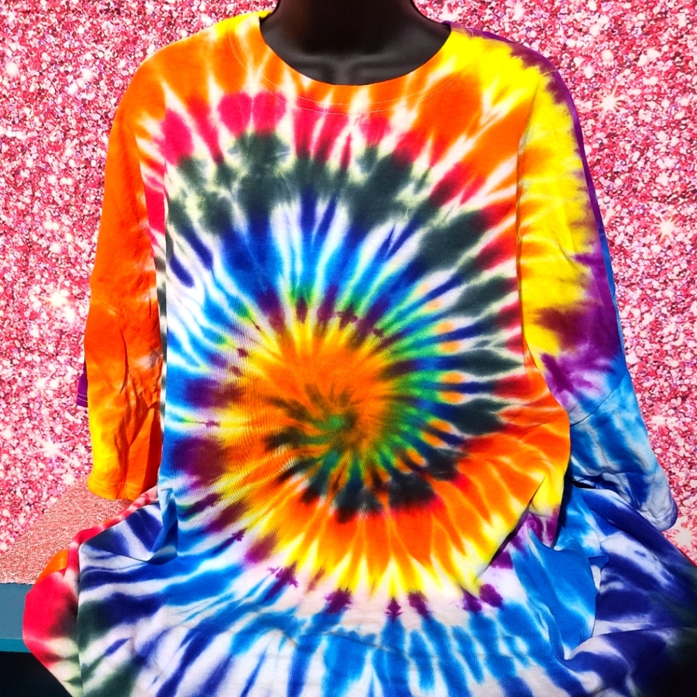 Hand dyed tie dye 4xl shirt